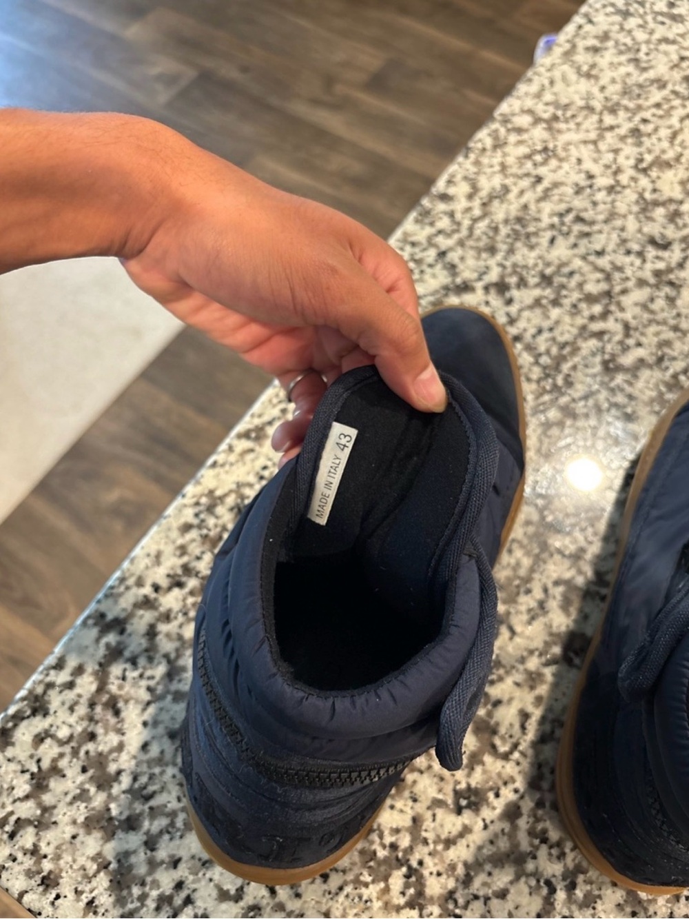 Burberry Navy High-Top Sneakers - Picture 6 of 6